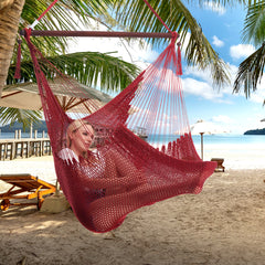 Comfort Rope Hammock Chair – Red