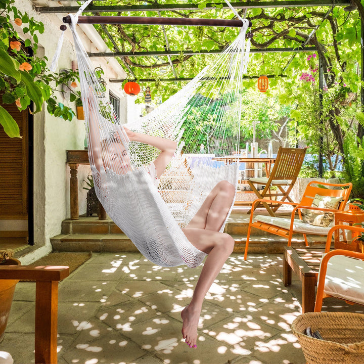 Large Caribbean Hammock Chair - White
