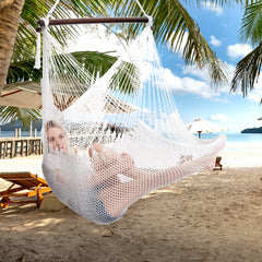 Comfort Rope Hammock Chair – White