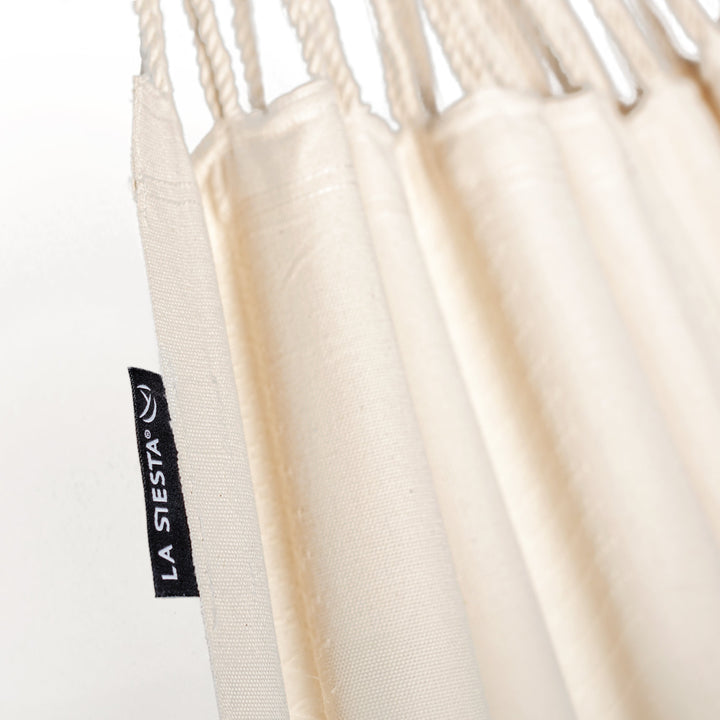 Modesta Latte Organic Cotton Double Hammock with Nautico Anthracite Stand