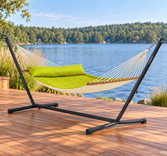 Alabama Padded Kingsize Hammock with Nautico Stand – Avocado/Anthracite