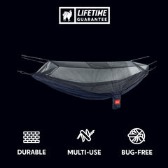 Skeeter Beeter XT Single Camping Hammock with Built-In Bug Net