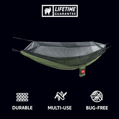 Skeeter Beeter XT Single Camping Hammock with Built-In Bug Net