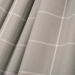 Close-up of the Almond taupe fabric with light pinstripes