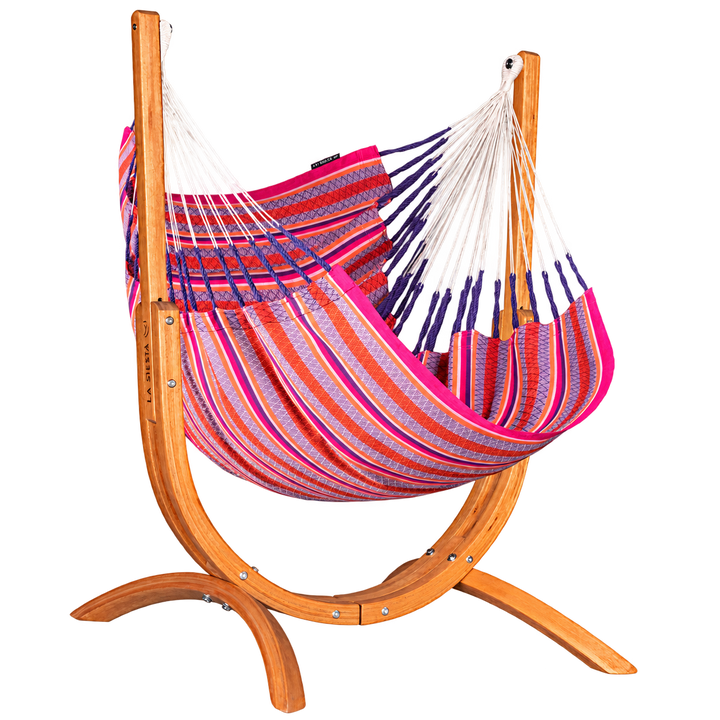 Udine Organic Comfort Hammock Chair with Stand – Flamingo
