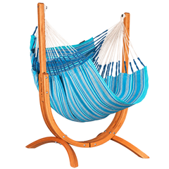 Udine Organic Comfort Hammock Chair with Stand – Azure