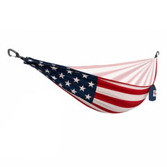 USA Flag Double Camping Hammock with Straps