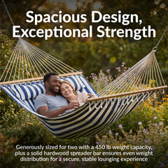 Cushioned Comfort Double Quilted Hammock with Pillow