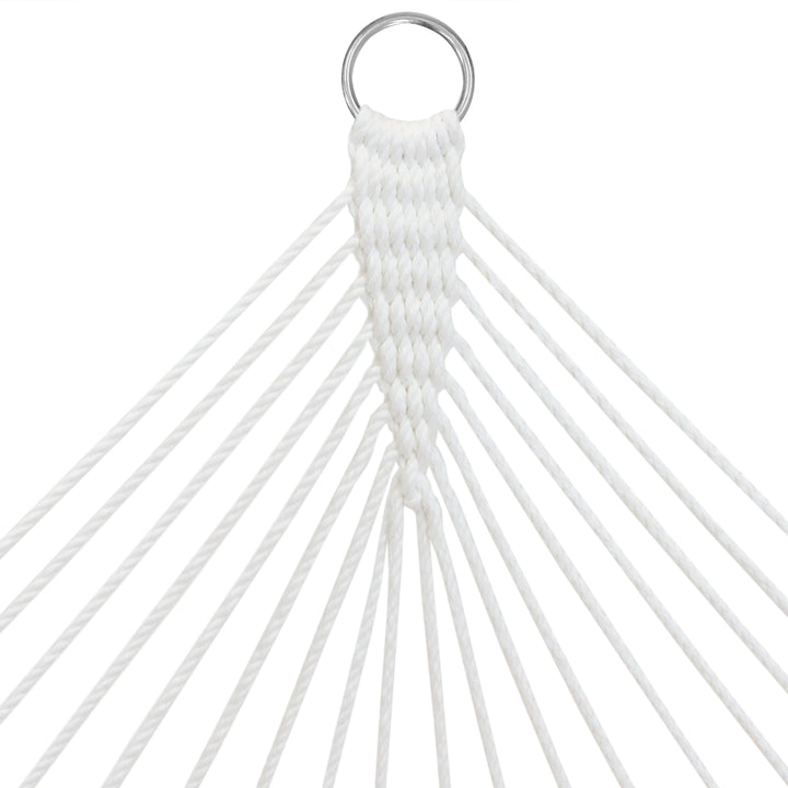 Sunnydaze Quilted Double Spreader Bar Hammock with Pillow, Polyester, 450 lb Capacity