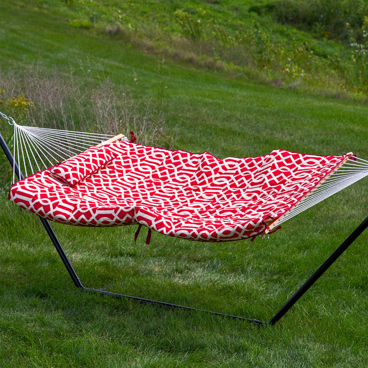 Rope Hammock Stand Pad Pillow Royal Red product