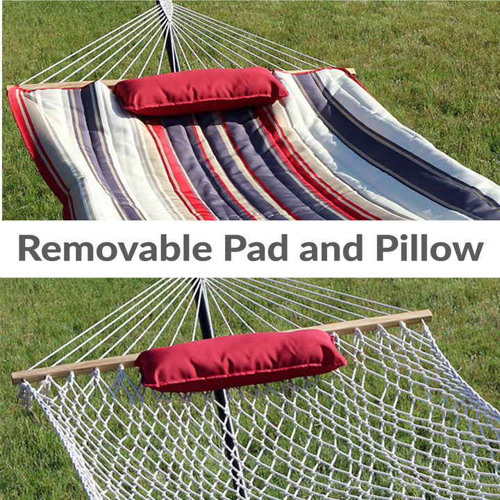 Rope Hammock Stand Pad Pillow Modern Lines detail