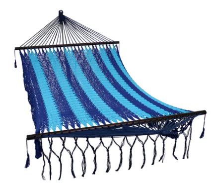 Deluxe American Style Mayan 2-Person Hammock with Spreader Bars