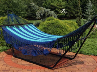 Deluxe American Style Mayan 2-Person Hammock with Spreader Bars