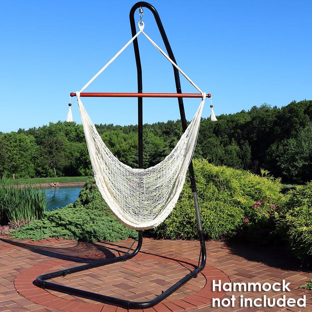 Adjustable Heavy-Duty Hammock Chair Stand Black product