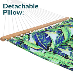 Cushioned Comfort Double Quilted Hammock with Pillow