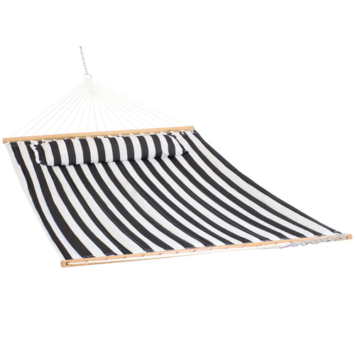 Sunnydaze Quilted Fabric Hammock Black and White product