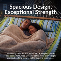 Cushioned Comfort Double Quilted Hammock with Pillow