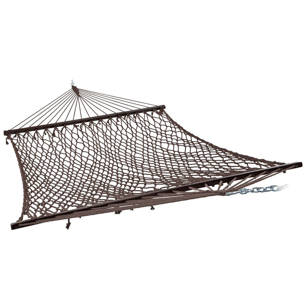 Sunnydaze Double Wide 2-Person Spreader Bar Rope Hammock