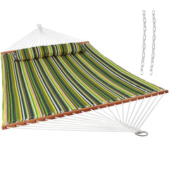 Cushioned Comfort Double Quilted Hammock with Pillow