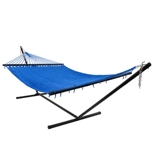 Sunnydaze Polyester Rope Hammock Stand Blue product