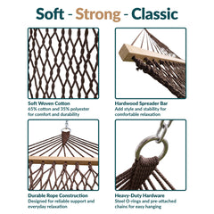 Cotton Comfort Double Rope Hammock