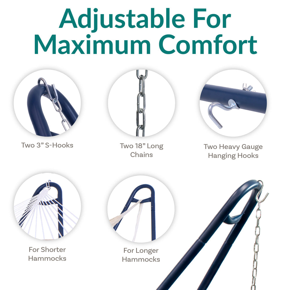 Universal Multi-Use Heavy-Duty Hammock Stand Blue detail