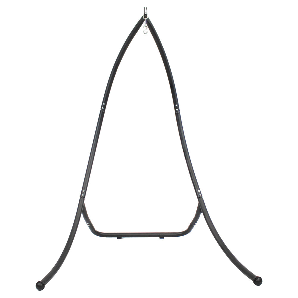 Curved Steel Hammock Chair Stand 84 inch Black detail