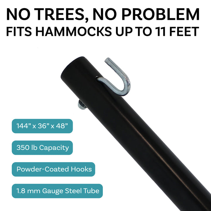 Heavy-Duty Steel Hammock Stand 12ft Black detail