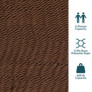 Sunnydaze Large Polyester Rope Hammock Mocha detail