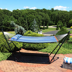 Cushioned Comfort Double Quilted Hammock with Pillow