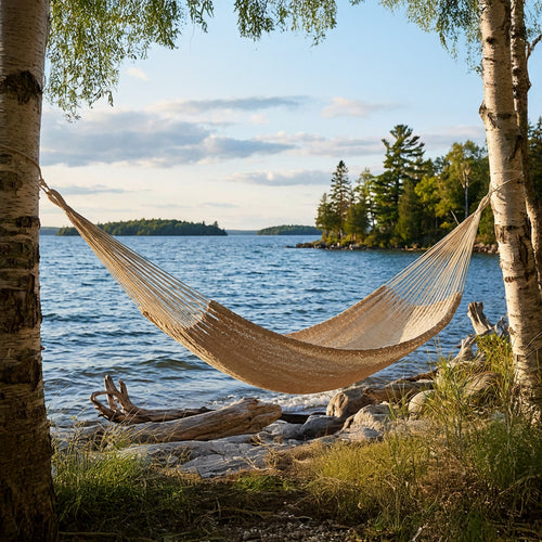 Sunnydaze Mayan Family Hammock Natural detail