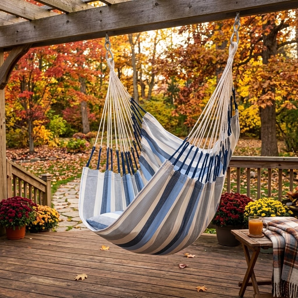 Cumbia Outdoor Comfort Hammock Chair – Sea Salt