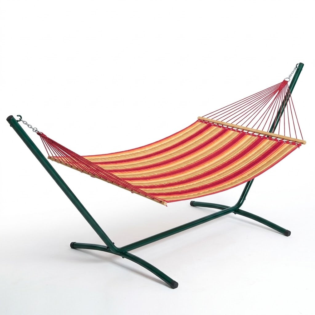 Sunbrella Double Quilted Hammock – Scarlet Stripe