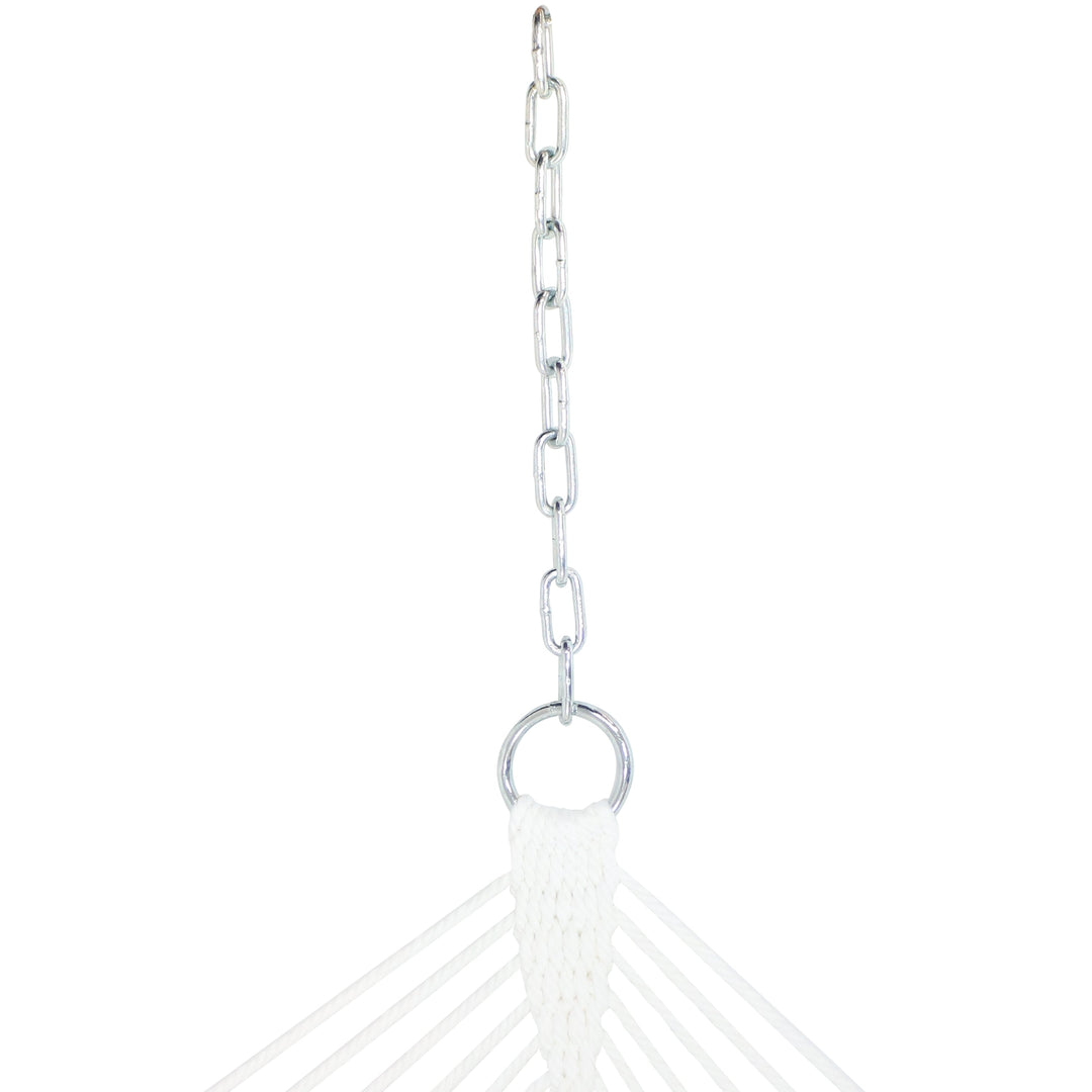 Sunnydaze Quilted Spreader Bar Hammock with Steel Stand, 2-Person, 350 lb Capacity