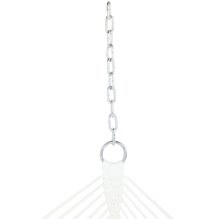 Sunnydaze Quilted Spreader Bar Hammock with Steel Stand, 2-Person, 350 lb Capacity