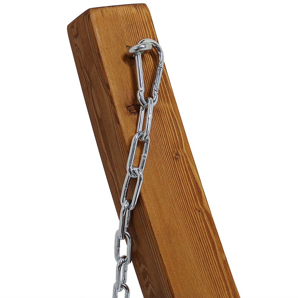 Solid Wooden Curved Arc Hammock Stand detail