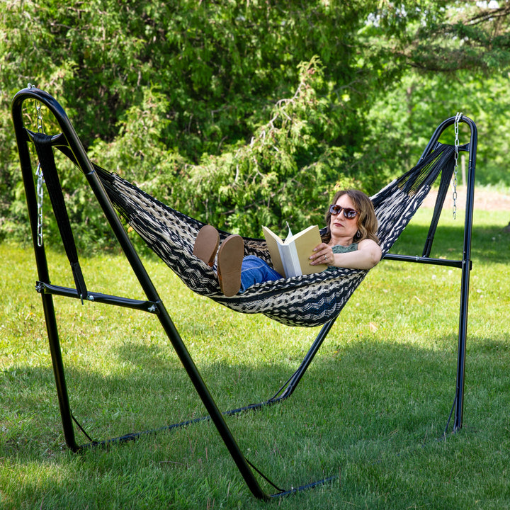 Sunnydaze XXL Thick-Cord Mayan Hammock with 15&