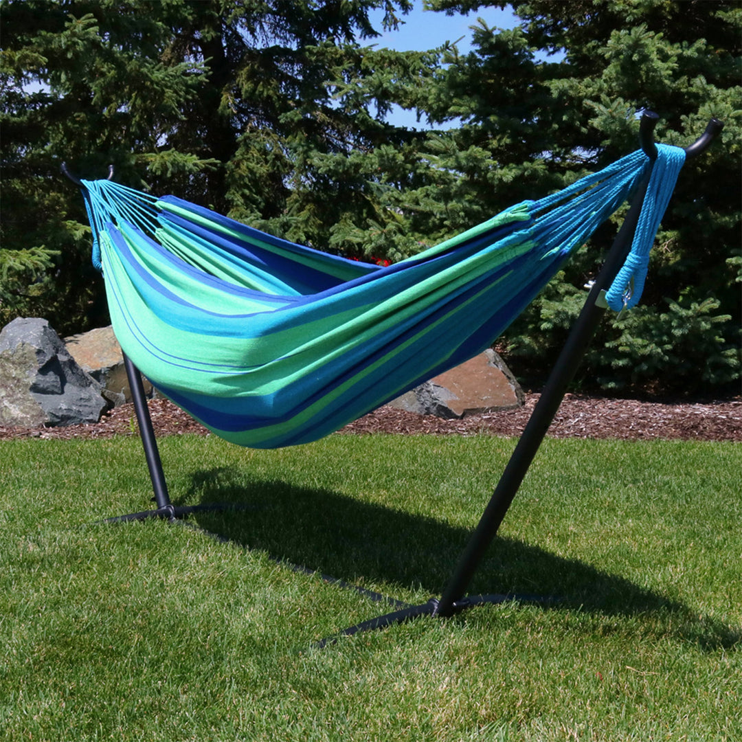 Double Brazilian Hammock with Portable Stand