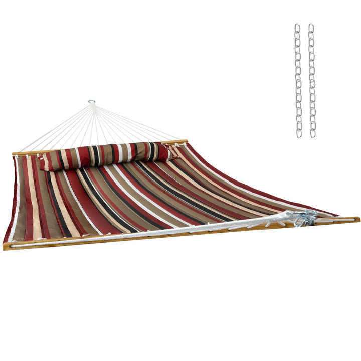 Sunnydaze Extra Large Quilted Hammock Awning Stripe detail