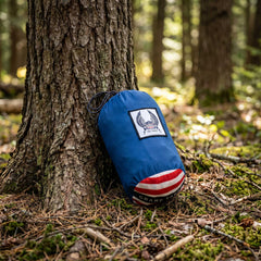 USA Flag Double Camping Hammock with Straps