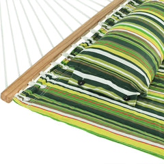 Cushioned Comfort Double Quilted Hammock with Stand