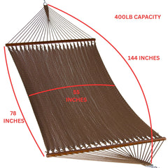 Island Oasis Fine-Weave Double Rope Hammock – Mocha