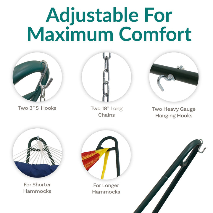 Universal Multi-Use Heavy-Duty Hammock Stand Green detail