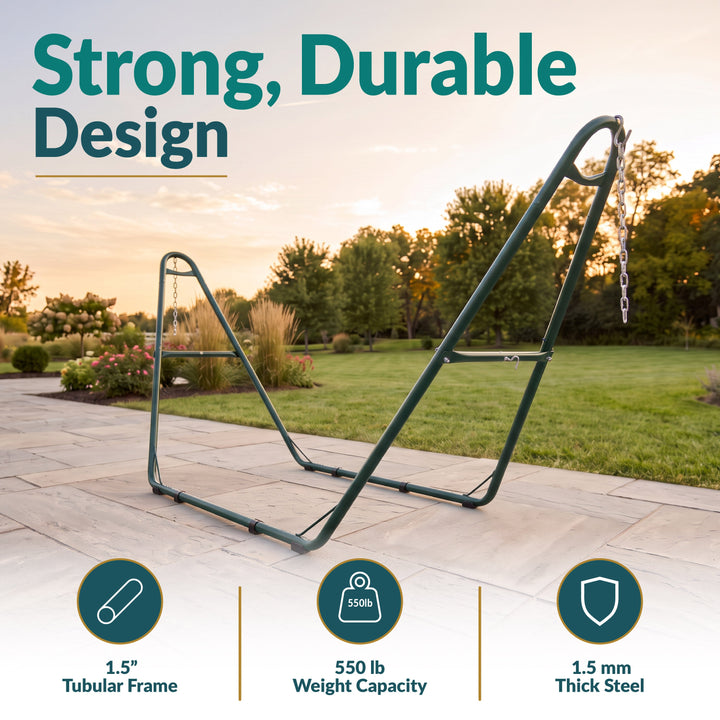 Sunnydaze Universal Heavy-Duty Steel Hammock Stand, 550 lb Capacity