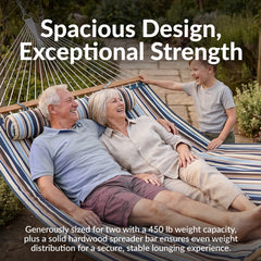 Cushioned Comfort Double Quilted Hammock with Pillow