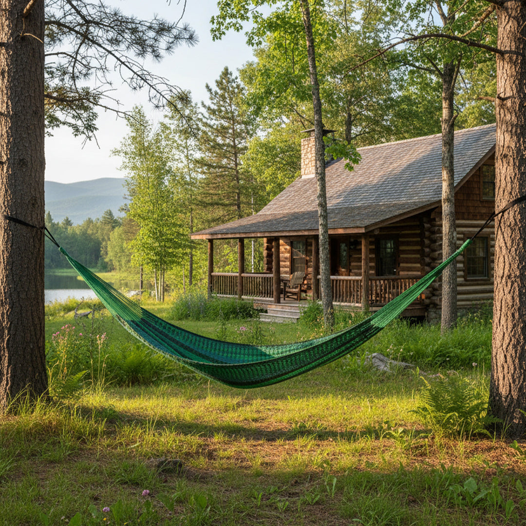 Sunnydaze Handwoven Family-Size Mayan Hammock, Cotton Blend, 625 lb Capacity