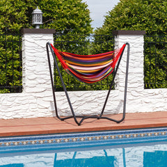 Woven Hammock Chair with Space-Saving Stand