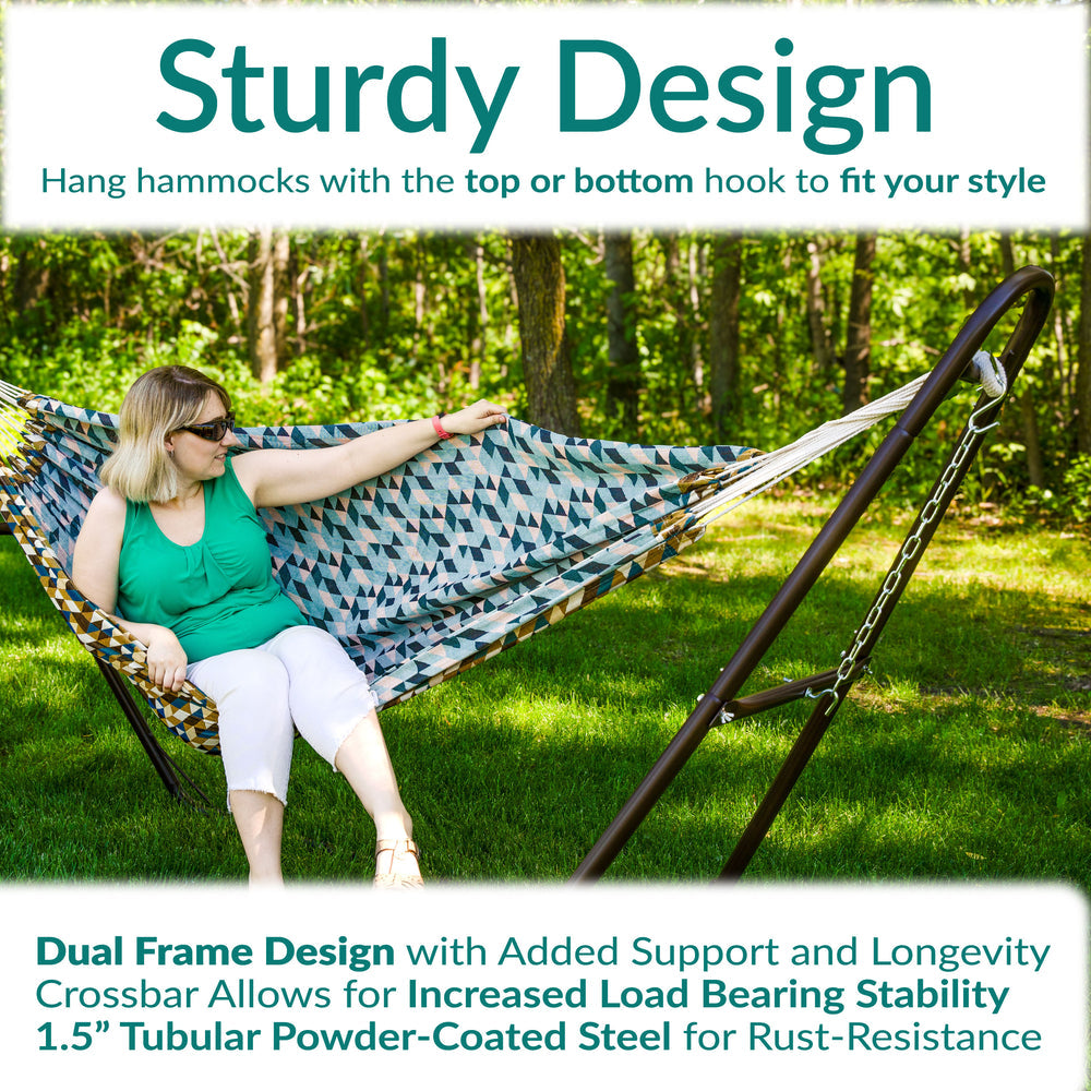 Universal Multi-Use Heavy-Duty Hammock Stand Bronze detail