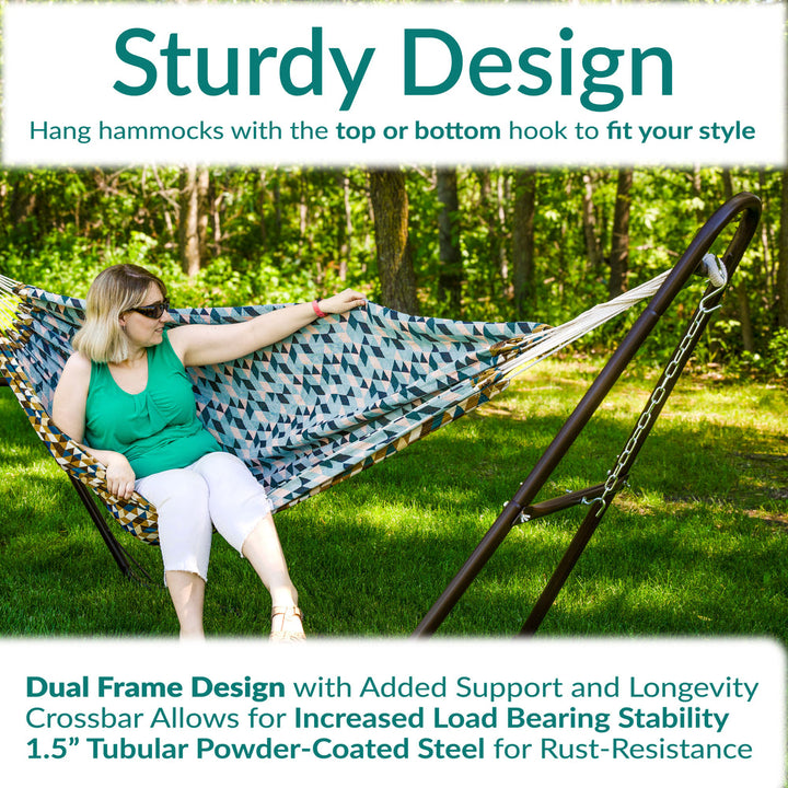 Universal Multi-Use Heavy-Duty Hammock Stand Bronze detail