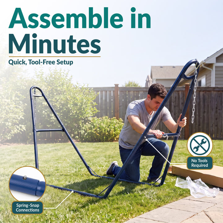 Sunnydaze Universal Heavy-Duty Steel Hammock Stand, 550 lb Capacity